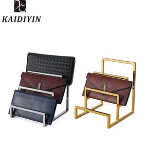 Espositore per <span class=keywords><strong>Portafogli</strong></span> a 3 Livelli in Acciaio Inox, Supporto per Borse e Pochette per Negozi al Dettaglio - Product Image 2