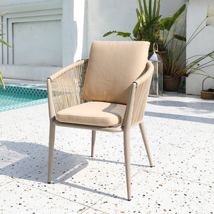 Grande demande <span class=keywords><strong>Table</strong></span> patio jardin céréales Ensemble jardin célébration mariage Mobilier d'extérieur Chaise en osier alliage d'aluminium - Product Image 3
