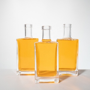 Quảng trường Gin Chai 200ml 375ml 500ml 700ml 750ml Rum Tequila hình chữ nhật Glass rượu chai - Product Image 6