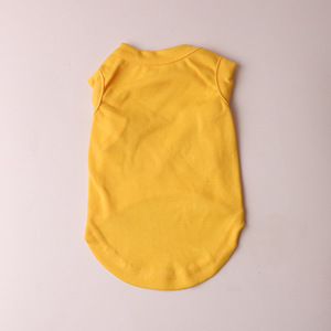 Venta al por mayor de fábrica: Camisetas y chalecos para perros en blanco, tallas XS-3XL, absorbentes de sudor, con logo personalizable, ropa de verano linda y de color liso. - Product Image 4