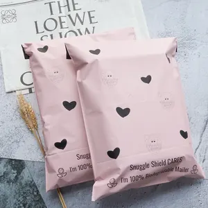 China Supply Customized Logo Pink Poly Mailer Envelope Plastic Packaging Courier Shipping Bag For Garment