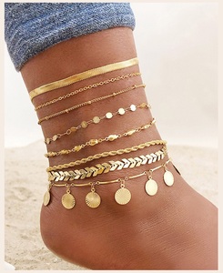 Beperkte Tijd Promotie <span class=keywords><strong>Gold</strong></span> Filled Enkelbanden Gouden Ketting Enkelband Enkelbanden Voor Vrouwen 14K