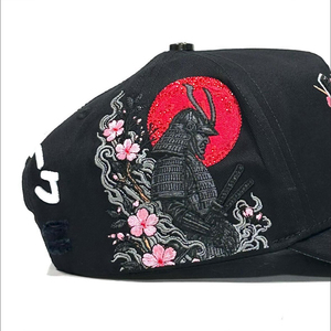 Casquette de baseball japonaise de haute qualité avec broderie 3D, strass Sakura, épée de samouraï en métal, satin, daim, coton, style vintage - Product Image 2