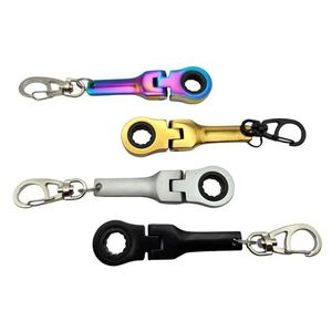 Wholesalers Fashion Metal 10mm Ratchet Wrench Keychain Adjustable Promotional Gift Mini Shaped Tools - Product Image 1
