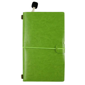 Carnet de notes en cuir PU avec couverture en tissu de lin de haute qualité et porte-stylo élastique – Vente en gros - Product Image 2