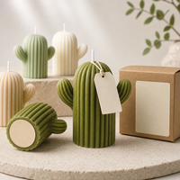 Maßgefertigte Kaktusförmige Soja-Duftkerze zur Heimdekoration - Muttertags- & Weihnachtsgeschenk