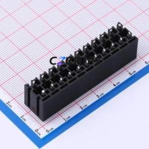 JL2EDGVHC-50811B01 Plug-in Terminal Block Through hole,P=5.08mm Connector Board-to-Board / Socket - Closed 2x11P 5.08mm Black - Product Image 2
