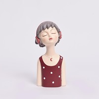 Statue de buste de fille pour la décoration de la maison, salon, résine, accessoires de décoration de table intérieure pour l'appartement