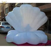 Coquille gonflable blanche à LED pour décorations de mariage