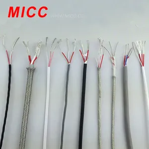 Micc construção torcida vermelho/vermelho/branco (2 núcleos vermelho e 1 branco) termopar fio RTD-PTFE/ptfe/tela-3*13/0. 2