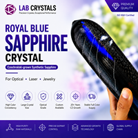 Saphir bleu royal, boule de saphir synthétique de laboratoire, CZ, Corindon Czochralski, cristal, pierre précieuse synthétique, fournisseur en gros