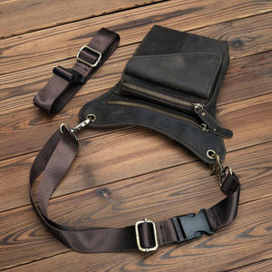 Sac banane en cuir véritable Andong Crazy Horse pour homme, sacoche de téléphone, sac à bandoulière, sacoche de moto pour l'extérieur - Product Image 2
