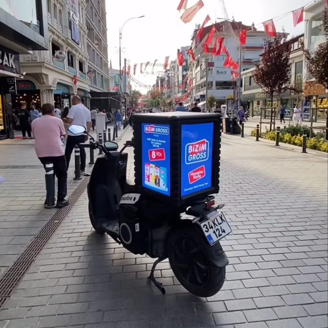 Waterproof Motorcycle Storage Box with LCD Display, Bluetooth & GPS Anti-Theft