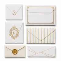 Enveloppe de luxe personnalisée avec estampage à chaud pour les invitations de mariage, les cartes de vœux, les cartes postales et l'emballage des billets d'événements