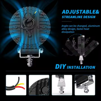 Nouveau phare de travail LED 12V pour camion, véhicule tout-terrain 4x4, VTT, avec signalisation jaune, carré 4 pouces, DRL, accessoires arrière de voiture