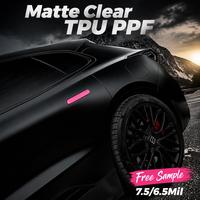 HOHOFILM Film de protection de peinture pour voiture en TPU PPF transparent mat satiné anti-rayures à réparation thermique instantanée hydrophobe