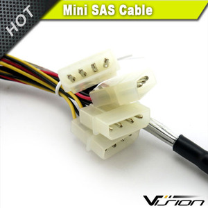 Nội Bộ 36 pin Mini SAS SFF-8087 máy chủ để 4 SFF-8482 mục tiêu SAS đĩa cứng và cáp điện <span class=keywords><strong>Sata</strong></span> 100cm - Product Image 6