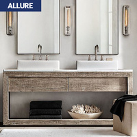 Allure ensemble de toilette moderne Double face, évier de 42 pouces, vanité de salle de bain, armoires avec comptoir et évier