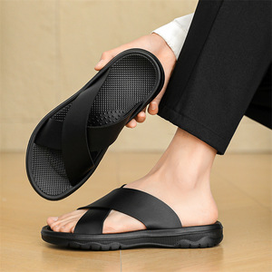 Sandales d'été OLICOM pour hommes, chaussures de plage décontractées d'extérieur, à brides croisées, antidérapantes, respirantes, à semelles souples et résistantes à l'usure - Product Image 2