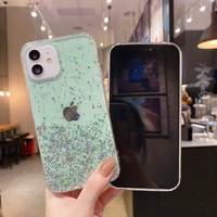 Coque de protection transparente de luxe en TPU avec paillettes étoiles pour iPhone 17 – Tendance et unisexe – Meilleure vente
