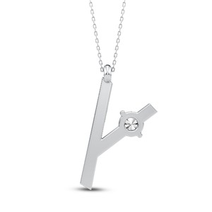 Colgante de Lujo con Inicial Personalizada, Diamantes Cultivados en Laboratorio VVS VS EF, en Plata de Ley 925 Chapada en Oro, Joya Personalizada - Product Image 1