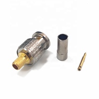 Connecteur mâle BNC coaxial RF en laiton haute Performance 75ohm avec placage à l'or pour câble RG58