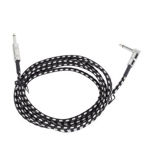 Cable de guitarra con núcleo de cobre, reducción de ruido, buena transmisión de sonido, cable de guitarra en ángulo recto para bajo, negro, blanco, 3 <span class=keywords><strong>m</strong></span>/9,8 pies - Product Image 4