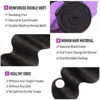 Extensiones de Cabello Humano Virgen Remy Vietnamita de 15A, 100% Sin Procesar, Paquetes Gruesos para Tejido de Cabello, Color Natural para Mujeres
