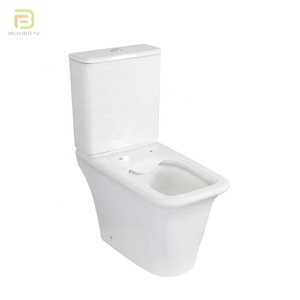 Sanitari Moderni: WC in Ceramica Quadrato, Senza Bordo, con Doppio Scarico, in Due Pezzi per Bagno, Villa, Hotel - Product Image 3