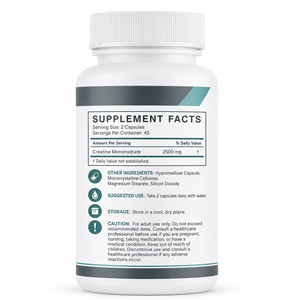 Private Label Adult Sports Nutrition <b>Protein</b> Electrolyte 5000mg Pure Pump It Micronized Monohydrate Creatine Capsules 60 GMP - Product Image 6