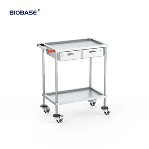 Biobase Chariot en acier inoxydable Hôpital Salon Lab Équipement médical Instrument Outil Chariot Chariot