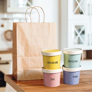 Gobelets en papier isothermes à paroi simple ou double, de qualité alimentaire, avec couvercles, personnalisables avec logo, pour <span class=keywords><strong>la</strong></span> promotion de desserts haut de gamme - Product Image 2