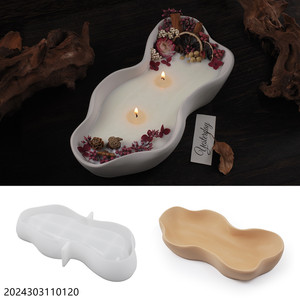 Silicone Mold Irregular Shape <b>Candle</b> Boat DIY <b>Candle</b> Making Reusable Mold For Craft Projects - Product Image 4