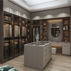 Armoire de rangement SYBELL avec portes coulissantes en bois pour vêtements et chaussures, idéale pour la chambre à coucher - Product Image 3