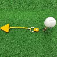Marqueur de balle de golf triangulaire d'extérieur avec bande en cuir PU, accessoires de golf personnalisables vierges, cadeau de luxe pour les golfeurs