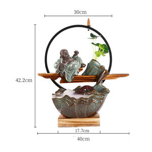 Encensoir à reflux de <span class=keywords><strong>bouddha</strong></span>, décoration <span class=keywords><strong>fontaine</strong></span> d'eau, pour bureau, brûleur d'encens - Product Image 2