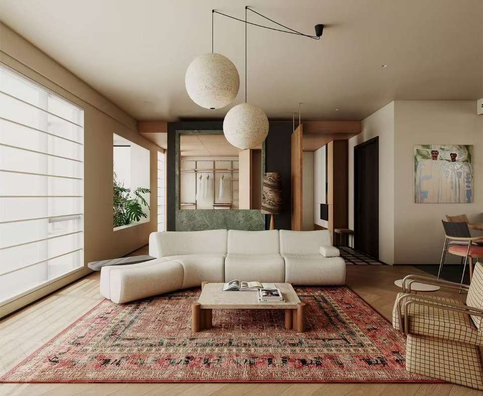 Contemporary Retro-Modern Interior Design One-Stop Solution Bespoke 3D ...