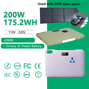 Affordable 200W Portable Power Station 175.2Wh <b>Solar</b> <b>Generator</b> with AC USB Output for Outdoor Travel - Product Image 1