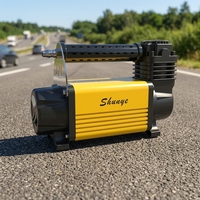Manufacture DC 12V Metal Portable Air Compressor with Tire Pressure Monitor Single Cylinder Tire Inflator Air Pump