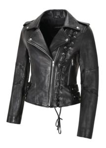 Chaqueta de Mujer Personalizada 100% Cuero Nappa Genuino con Acabado Negro Vintage, Tono Marrón Desgastado, Cierre YKK, Marca Privada OEM/ODM, Estilo Retro - Product Image 2