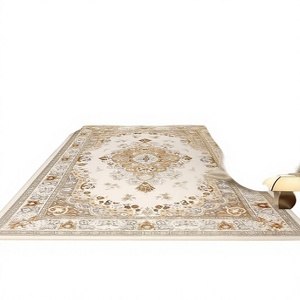 Tapis antidérapant de grande taille en flanelle douce de style bohème, fabriqué à la machine, adapté aux animaux domestiques, pour salon, chambre, canapé, table basse, enfants - Product Image 2