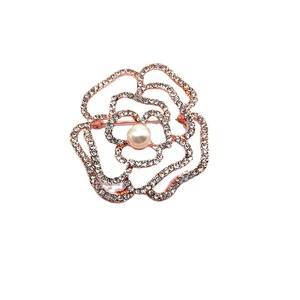 Diamante de imitación flor Rosa ropa decorativa vestido accesorios broche pera cuentas broches para <span class=keywords><strong>mujer</strong></span> joyería fina <span class=keywords><strong>boda</strong></span> - Product Image 1