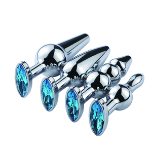 Wholesale Sterling Steel Gem <strong>Anal</strong> Plug <strong>Straight</strong> D Oval Design for Enhanced Sex Stainless Sex Toy - Product Image 5