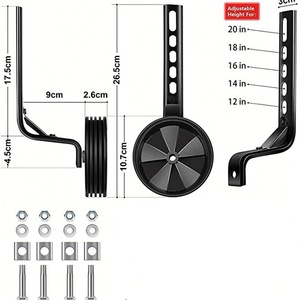 Bicycle Training Wheel <b>Screws</b> Metal <b>Set</b> For Kids Bike Accessories 2-4 Years - Product Image 4