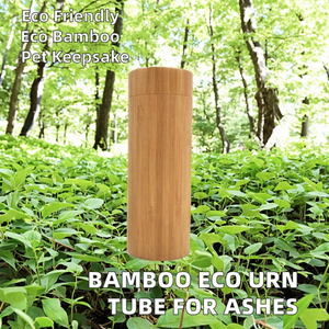 Bamboo Pet <b>Urn</b> Tube Eco-Friendly Biodegradable Cremation Keepsake for Dogs - Product Image 2