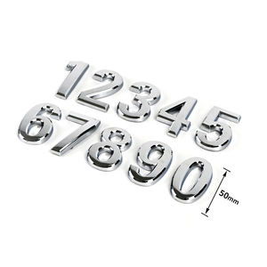 Custom Zelfklevend Chroom Zilver Abs Plastic 3d Auto Letters Nummer Embleem Voor Auto Kentekenplaat - Product Image 4