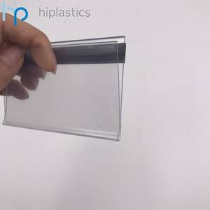 Hiplastiche DBR39 di plastica magazzino dati striscia di segno di prezzo porta etichette con supporto magnetico posteriore per scaffali del supermercato - Product Image 4