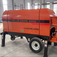 Pompe à béton à moteur diesel 30m/h, haute efficacité, pour le transport de béton sur longue distance