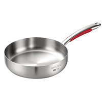 Poêle à frire Maxcook populaire en acier inoxydable 316L à trois couches, compatible lave-vaisselle, personnalisable avec logo, poêle en métal