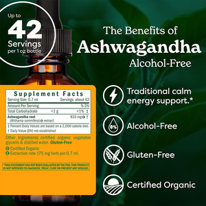 Gotas de Ashwagandha: Nutren la Mente, Mejoran la Concentración, Fortalecen la Energía, Optimizan el Bienestar, Elevan el Espíritu, Mantienen el <span class=keywords><strong>Vigor</strong></span> - Product Image 6